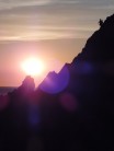 Summer Solstice sunset at Vicarage Cliffs