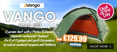 DEAL OF THE DAY - Vango Halo 200 Tent, Products, gear, insurance Premier Post, 1 weeks @ GBP 70pw  © The Outdoor Shop