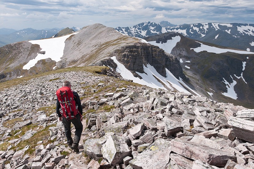 Starting out on the Grey Corries with Ben Nevis in the distance  © Colin Henderson