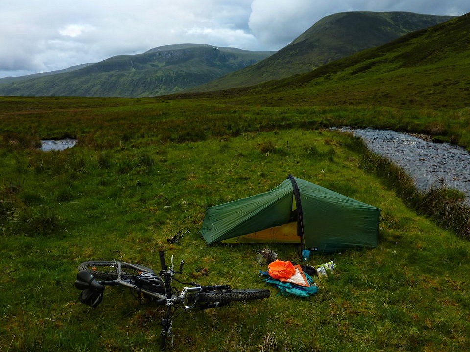 Camping in midge season - rather her than us  © Lorraine McCall