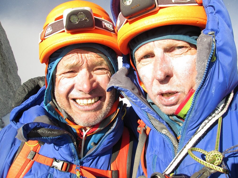 High-point selfie: the strain and disappointment of deciding to descend so close to success.  © Simon Yearsley