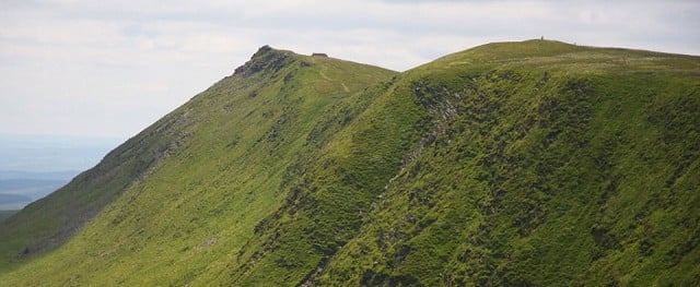 The pointed summit of Craig Berwyn (left) and nearby Cadair Berwyn  © Myrddyn Phillips