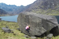 Lovely V4, Loch Coruisk, Skye (Climber: John Craven)