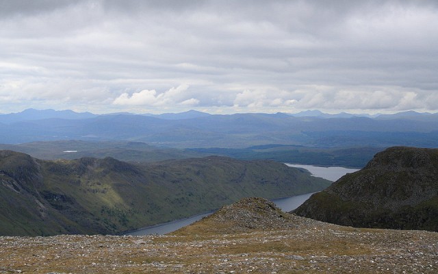 Loch Ericht and the Talladh-a-Bheithe site (left, middle distance) from Beinn Bheoil  © Dan Bailey