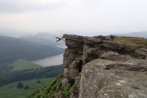 Taking in the scenery of Ladybower reservoir from a different angle