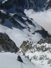 Absolutely gassed at the top of the Y couloir