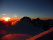 Sunset on the monte rosa