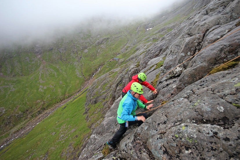 Climbers identifying flora on the North Face of Ben Nevis  © Nevis Landscape Partnership