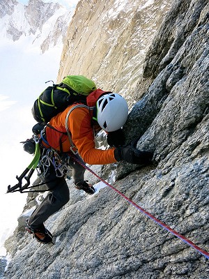 Matt Helliker putting the Mutant 28 through its paces in the Mont Blanc Massif  © Matt Helliker Collection