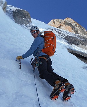 British Mountain Guide Tim Neill carrying a set of WC Rocks at work in the alps  © UKC Gear
