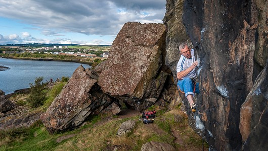 Sheppy trusting Dumby's fickle footholds on 'Bad Attitude'  © Fraser