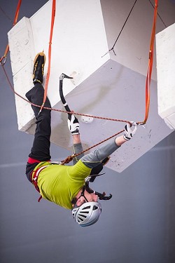 Andy Turner Ice Climbing at Sochi Olympics  © Alexey Dengin