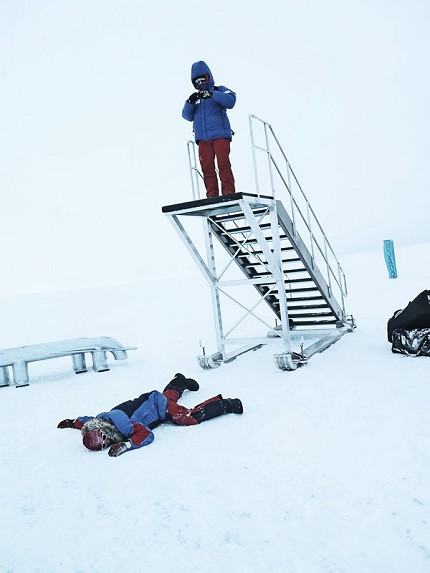 Mind your step - Novo base camp Antarctica   © Andy Kirkpatrick