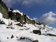 A snowy Stanage Edge