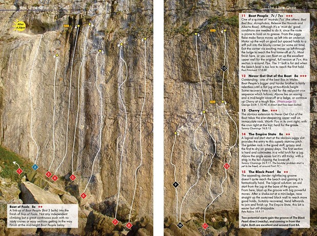 North Wales Limestone example page - The Diamond  © On Sight Publishing