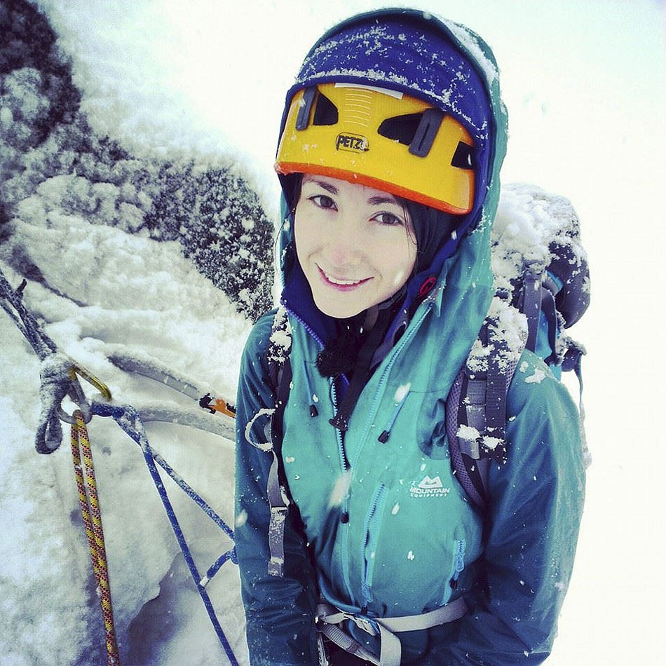 Natalie Berry winter climbing.  © Chris Prescott