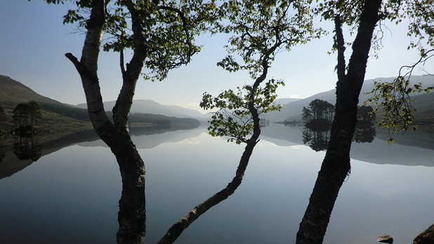 Loch Ossian in reflective mood  © Sarah Flint
