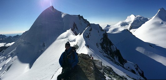 Allalinhorn from Feechopf, Alphubel ascent  © caradoc