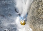 Victor Saunders under the influence of spindrift on the Migot Spur...