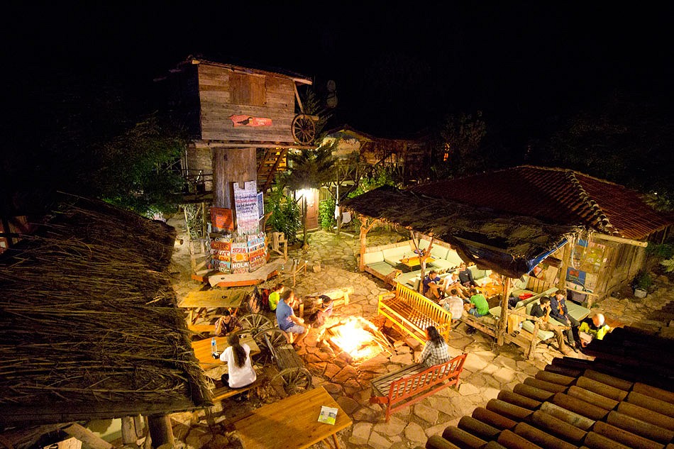 The Tree House accommodation at Olympos was a great choice for the final few days of the RocTrip  © Jack Geldard - UKC