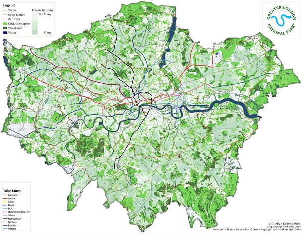 London Nat Pk map  © Daniel Raven-Ellison
