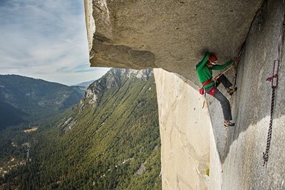 Jorg Verhoeven on The Great Roof pitch, The Nose, Yosemite  © Louder than 11
