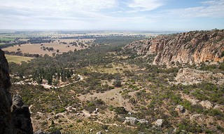 The Pines Campground at Mount Arapiles, with the Organ Pipes not an inconveniently long distance away  © Rob Greenwood - UKClimbing