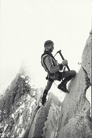 Jeff Lowe on the 2nd ascent of Ama Dablam, 1979.  © Tom Frost