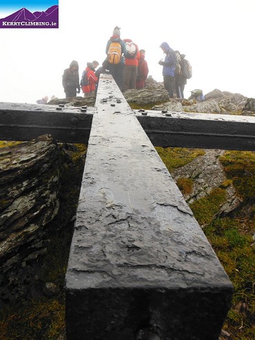 The cross, left lying on the summit  © Piaras Kelly KerryClimbing.ie