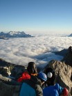 Cloud inversion below the Aig du Tour summit