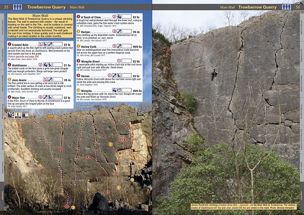 Plenty of mid-grade trad climbing at Trowbarrow Quarry  © Rockfax
