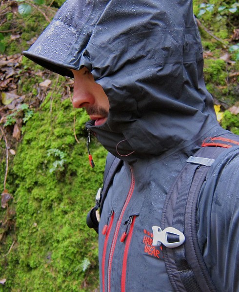 Mountain Hardwear Seraction Jacket in wet weather  © Viv Scott Collection