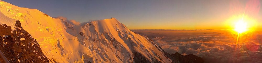 sunset from Gouter Refuge Mont Blanc  © cobblermad