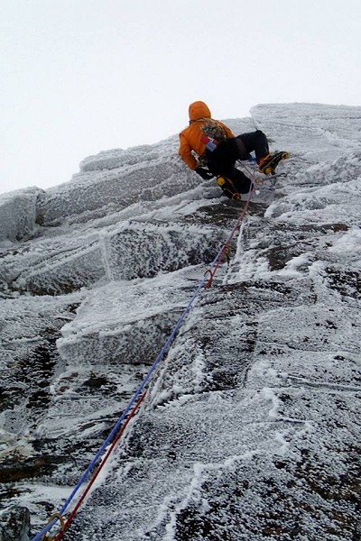 Will Sim on the first pitch of Happy Tyroleans  © Andy Inglis