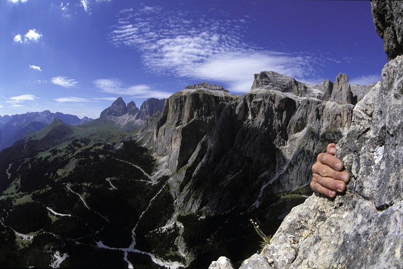Views of the Sella pass from the Fedele  © Ralf Gantzhorn