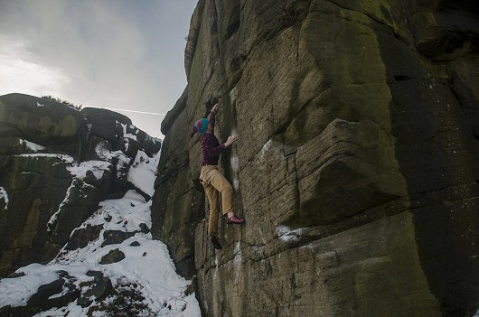 A snowy ascent of West Side Story 7b+  © JamesAlexanderTurnbull