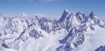 View from L'Aiguille du Midi in Winter