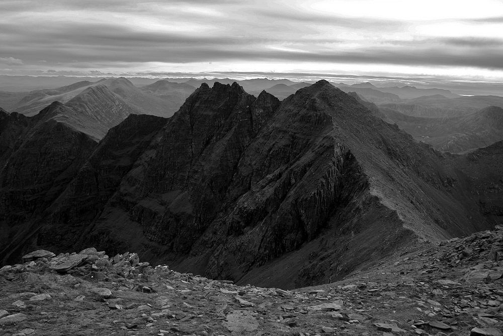 Looking back on the traverse of An Teallach with incredible views beyond.   © porter