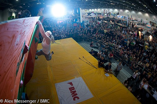 Bouldering at The Outdoor Show  © Alex Messenger