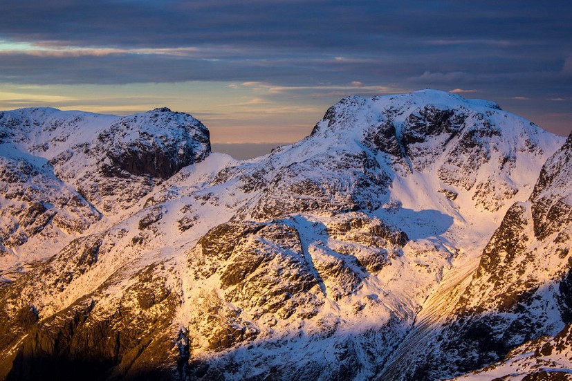 The Scafells - winter dawn  © Terry Abraham