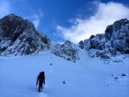 Walking in to Dorsal Arete/Broad Gully area