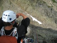 Abseiling off the Index Ridge.