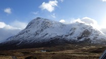 Buachaille Etive Mor with spindrift over Coire naTulaich