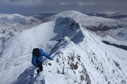 Airy Crib Goch in perfect winter condition.
