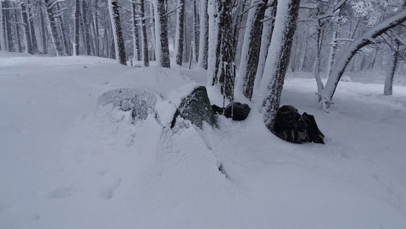 My snowiest ever campsite  © Stephen McAuliffe