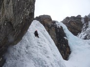 Second last pitch on Patri de Gauche, just before the tight gully last pitch,