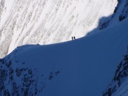 Pair of climbers on the top of the route