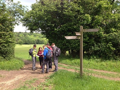 Leading a group in the Chilterns  © Jon Garside