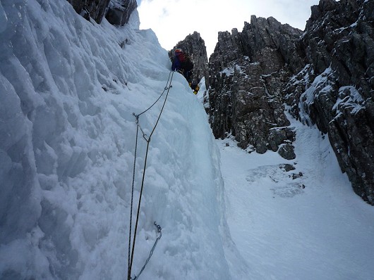 Nicky Flemming on the third pitch of Boomer's Requiem  © Phil Ingle