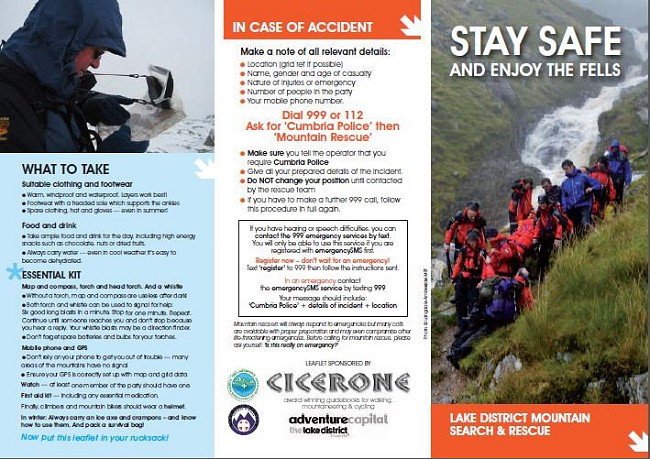 mountain safety leaflet capture 1  © Cicerone